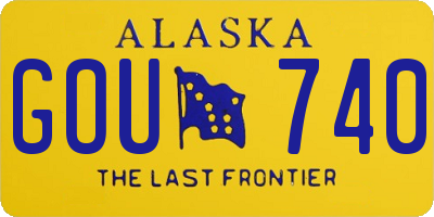 AK license plate GOU740