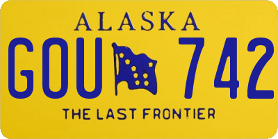 AK license plate GOU742