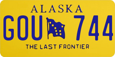 AK license plate GOU744