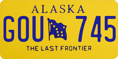 AK license plate GOU745
