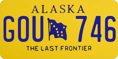 AK license plate GOU746