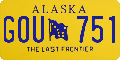 AK license plate GOU751