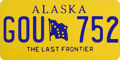 AK license plate GOU752