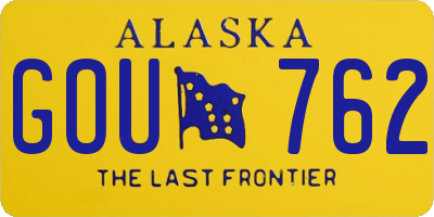 AK license plate GOU762