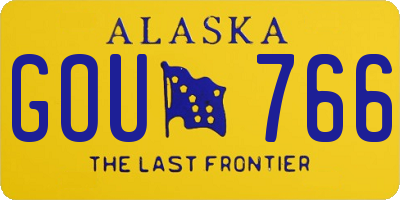 AK license plate GOU766