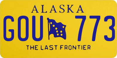 AK license plate GOU773