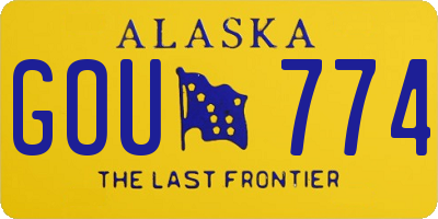 AK license plate GOU774