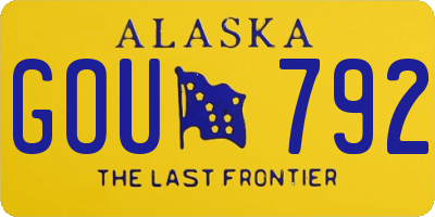 AK license plate GOU792