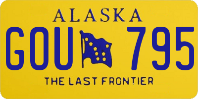 AK license plate GOU795