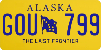 AK license plate GOU799