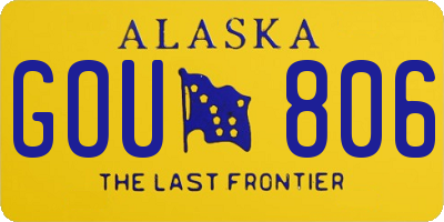 AK license plate GOU806