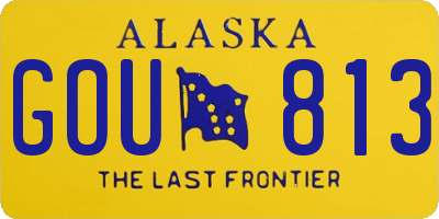 AK license plate GOU813