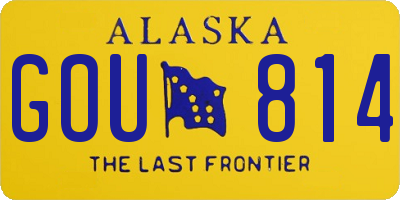 AK license plate GOU814