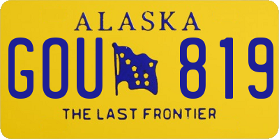 AK license plate GOU819