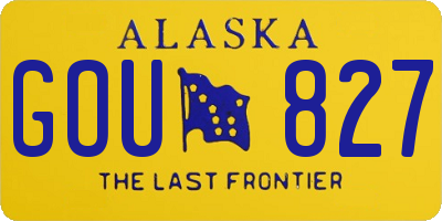 AK license plate GOU827