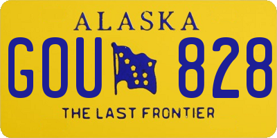 AK license plate GOU828