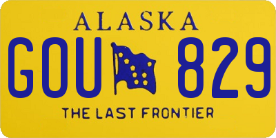 AK license plate GOU829