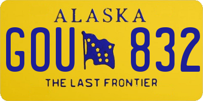 AK license plate GOU832