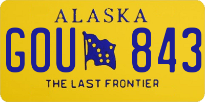 AK license plate GOU843