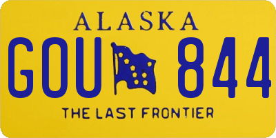 AK license plate GOU844