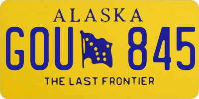 AK license plate GOU845