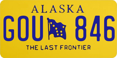 AK license plate GOU846