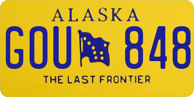 AK license plate GOU848