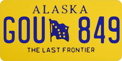 AK license plate GOU849