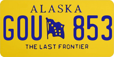 AK license plate GOU853