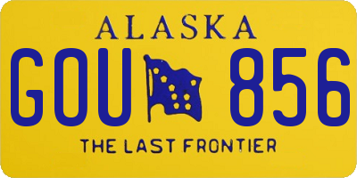 AK license plate GOU856