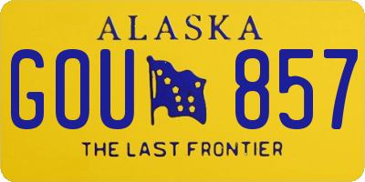 AK license plate GOU857