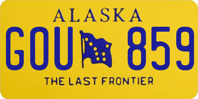 AK license plate GOU859