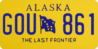 AK license plate GOU861