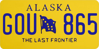 AK license plate GOU865