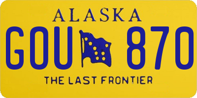 AK license plate GOU870