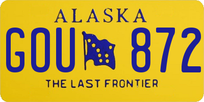 AK license plate GOU872