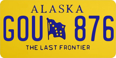 AK license plate GOU876