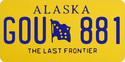 AK license plate GOU881