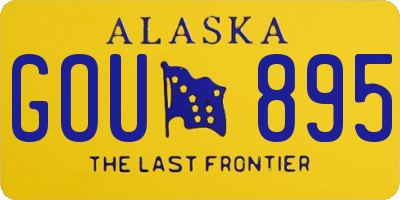 AK license plate GOU895