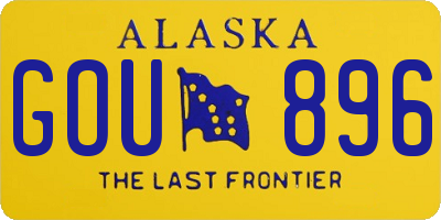 AK license plate GOU896
