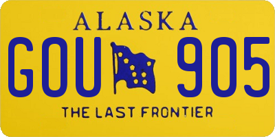 AK license plate GOU905