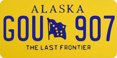 AK license plate GOU907