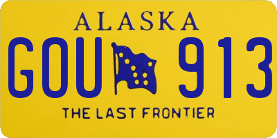AK license plate GOU913