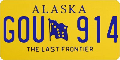 AK license plate GOU914