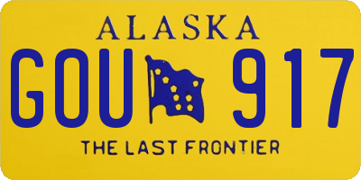AK license plate GOU917
