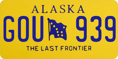 AK license plate GOU939