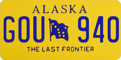 AK license plate GOU940