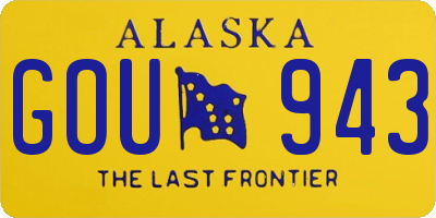 AK license plate GOU943