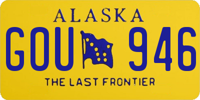 AK license plate GOU946