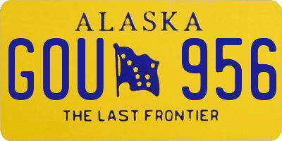 AK license plate GOU956